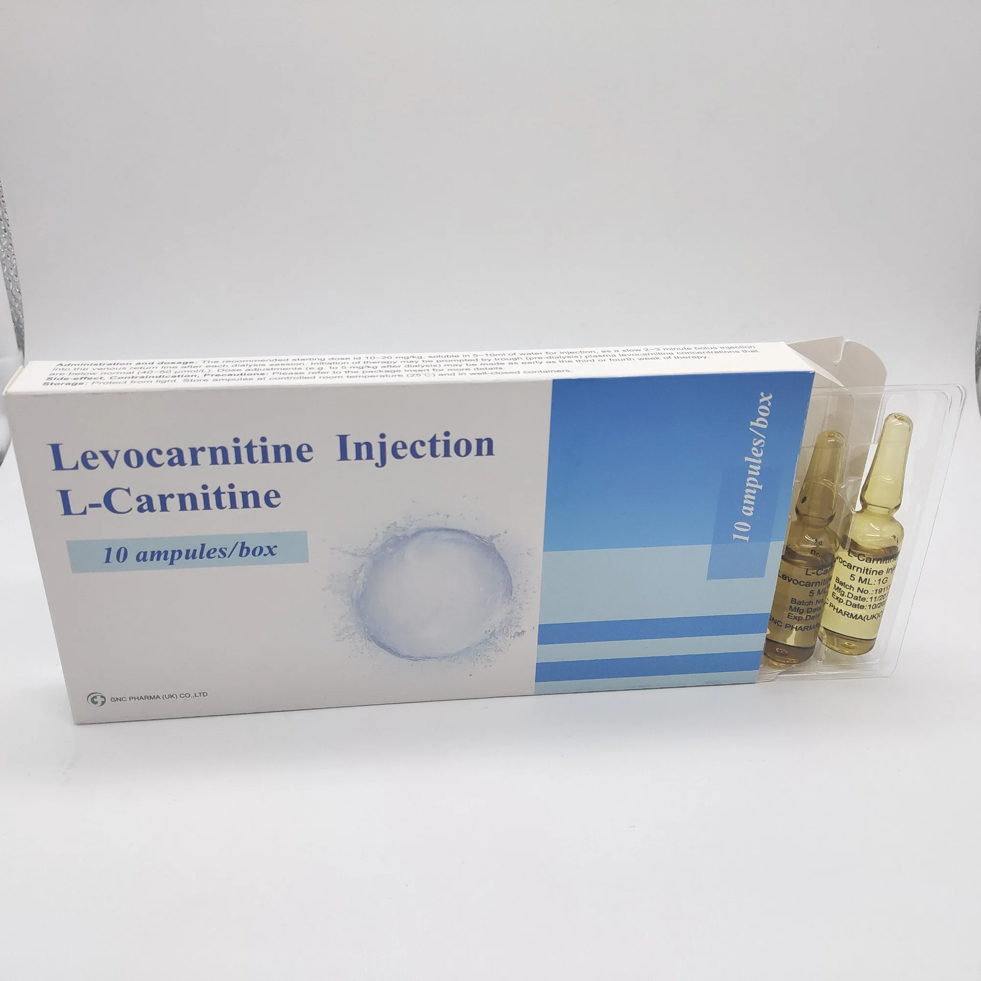 Perdre du poids de la mésothérapie taux sérique de L carnitine avec 5 ml d'injection*10flacons dans la couche de graisse