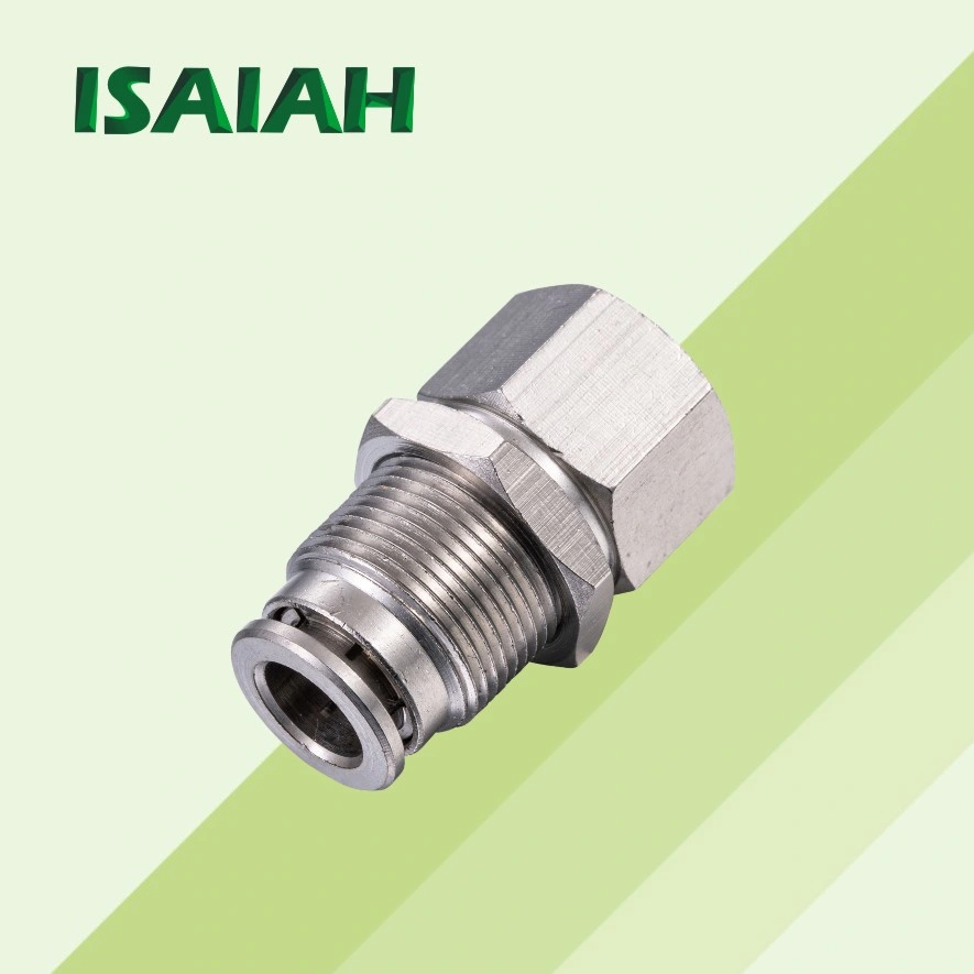 الجملة Camozzi النوع النيكل Plated Brass Material Tube Connector PV الضغط الهوائي في التركيبات النحاسية