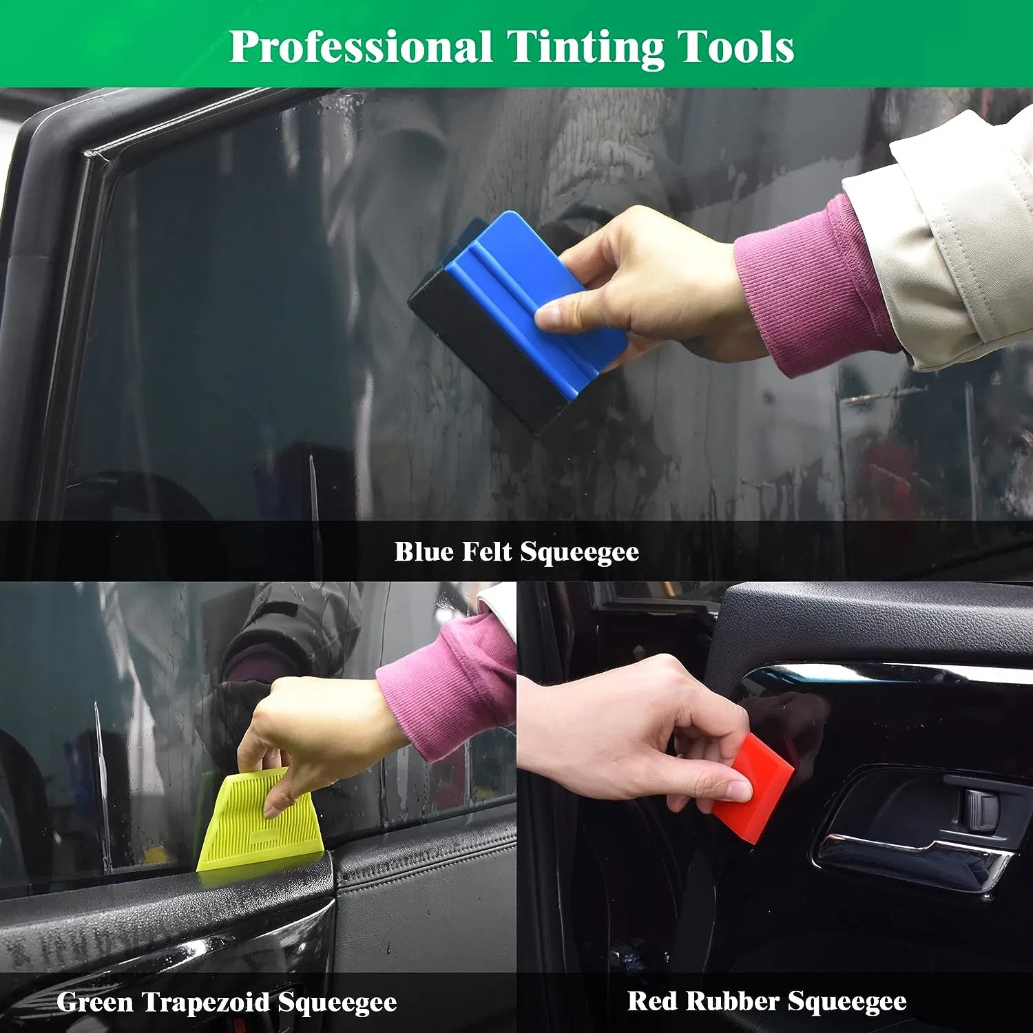 Tinting Squeegee Kit para aplicación de instalación de lámina de 14pcs