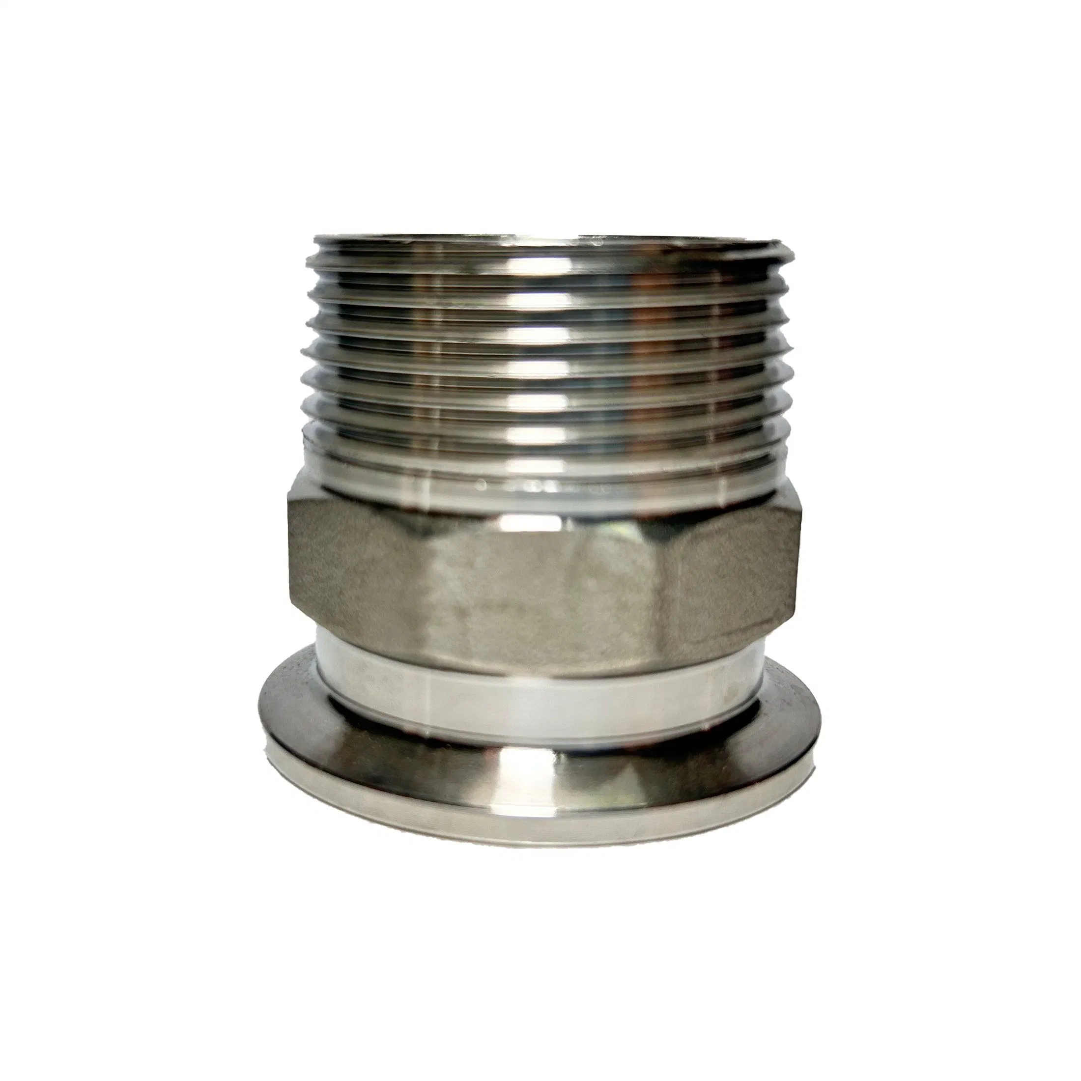 Stainless Steel Male Fitting Connector Hexagon Outer Thread Wire Clamp