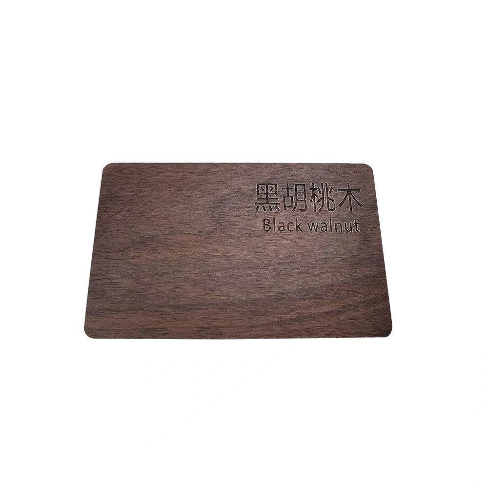 Custom Printed Basswood NFC Wooden Card 13.56MHz NFC Wooden Business Cards