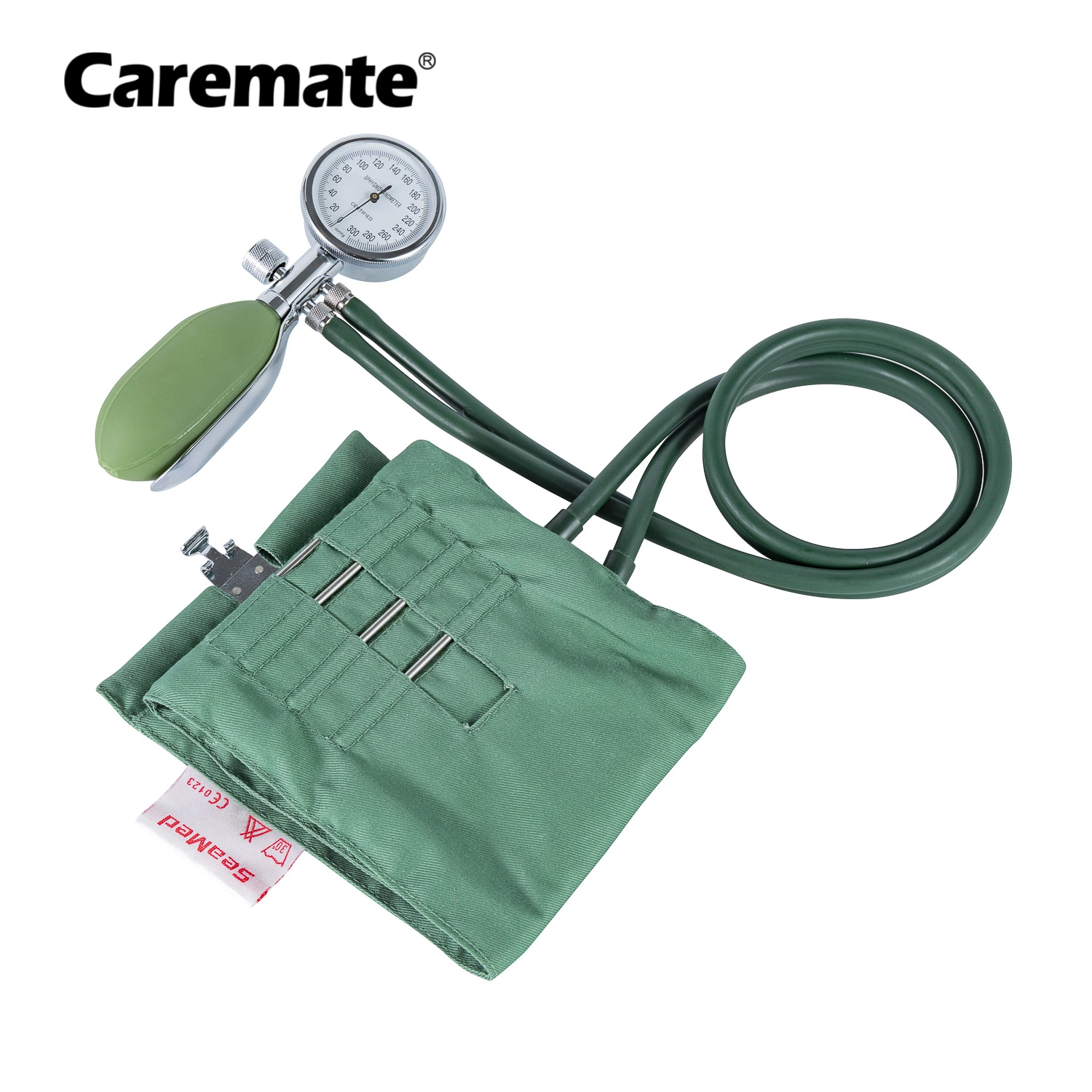 Arm band PVC Tube and Ball Blood Pressure Device with Single-Head Aluminum Stethoscope