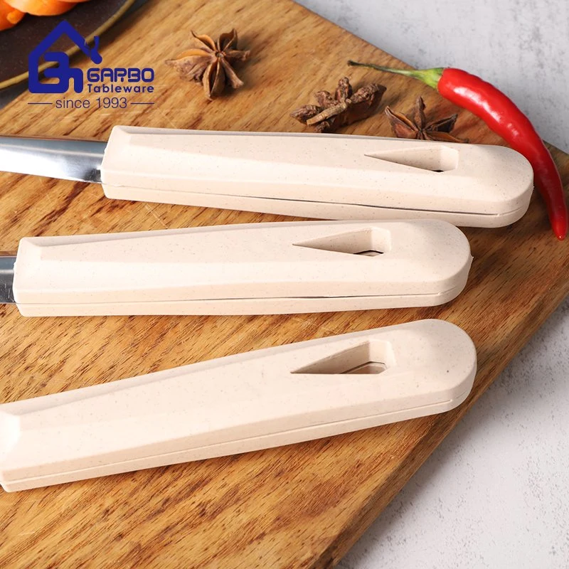 Spatule de cuisine en acier inoxydable Ustensiles de cuisine ensemble avec poignée en plastique Vaisselle louche L'outil de cuisine