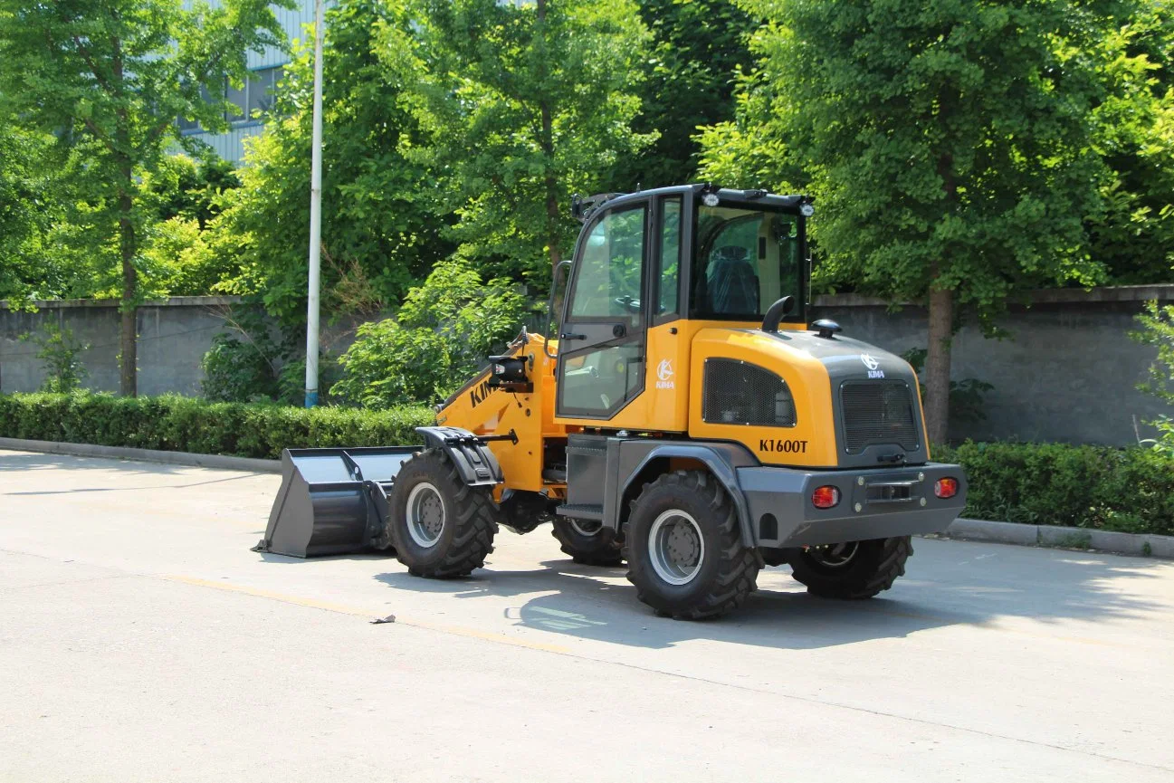 1.6T CE aprobó la pala cargadora de ruedas pequeñas K1600T para el movimiento de tierra