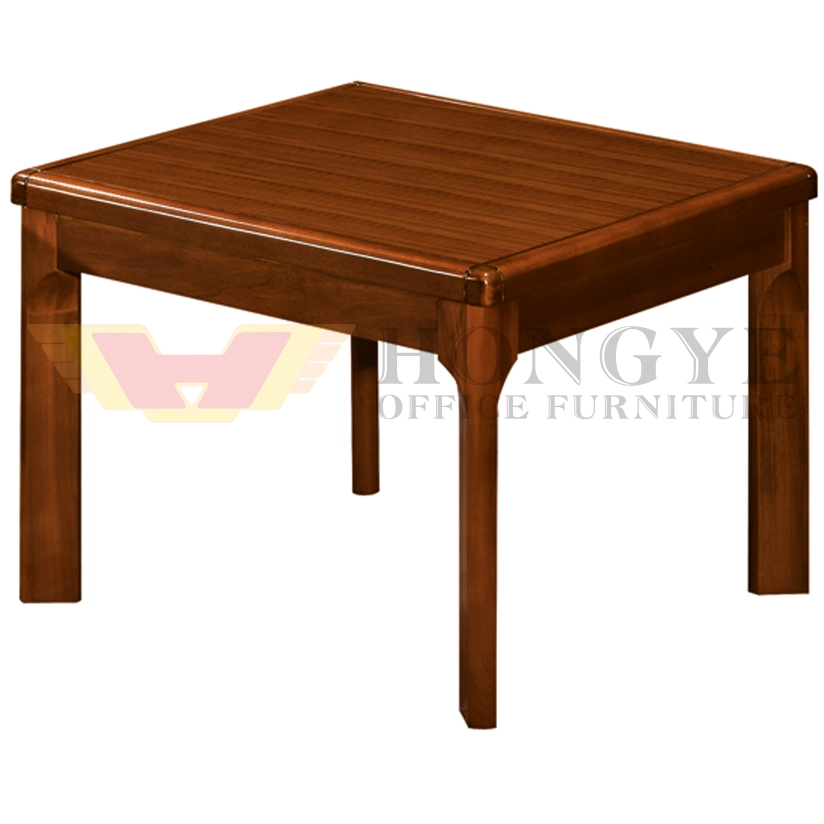 Luxury Polished Square Wooden Small Office Coffee Table (HY-401-2)