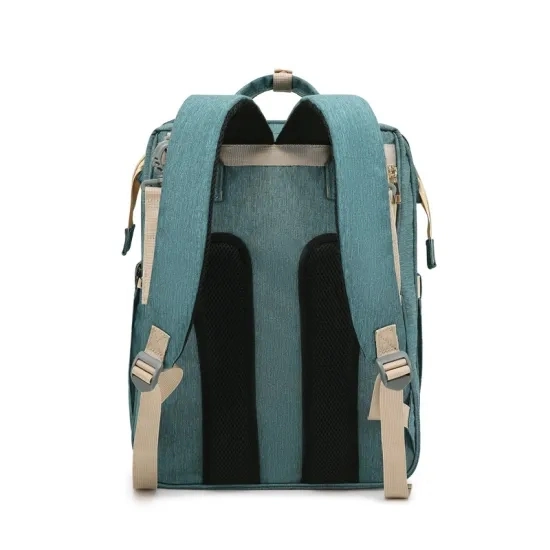 Wholesale/Supplier Manufacturer Customized Large Capacity Nylon Daypack Double Shoulder Backpack Bag Turn to Baby Bed Mommy Diaper Bag