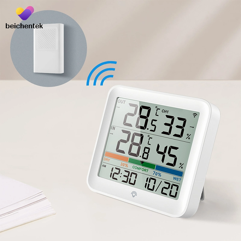 Portable LCD Hygrometer Home Wireless Weather Station Digital Controller Temperature Humidity Meter