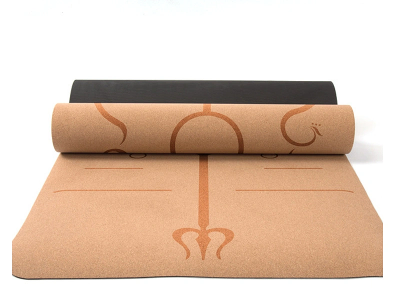 Manufacturers Wholesale Cork Yoga Mat 5mm Fitness Sports Cork TPE Yoga Mat Body Line Manufacturers Wholesale