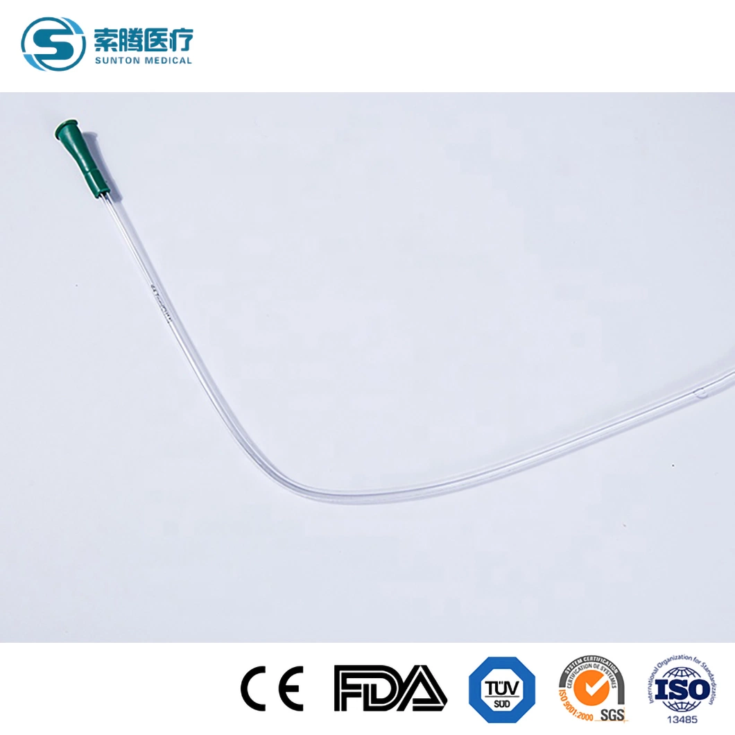 Sunton China catéteres desechables Nelaton catéter venoso médico desechable PVC Catheter Kits Factory Venta PVC material Urology catheter