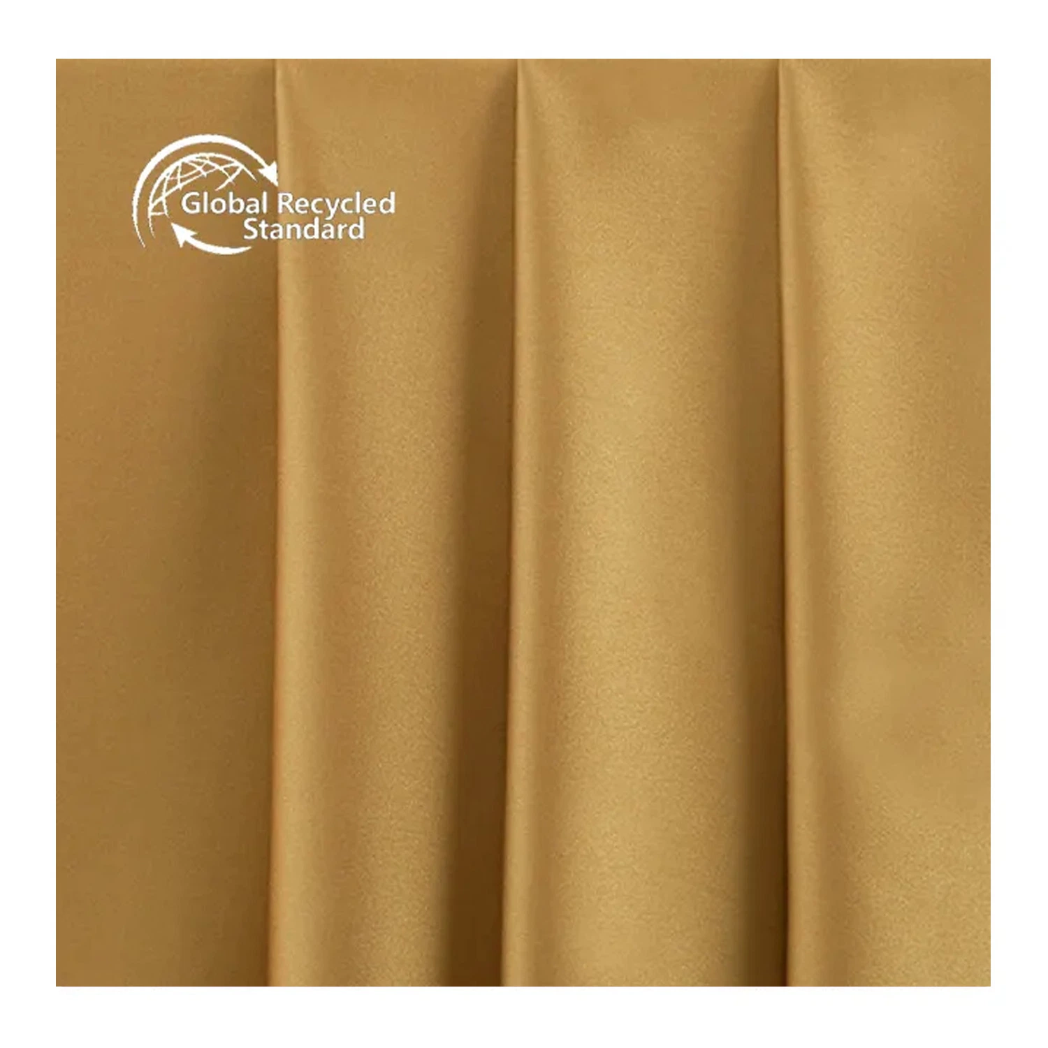 RPET Shiny Satin Fabric 50d*50d+20d 86GSM Recycled Polyester Fabric for Garment Dress