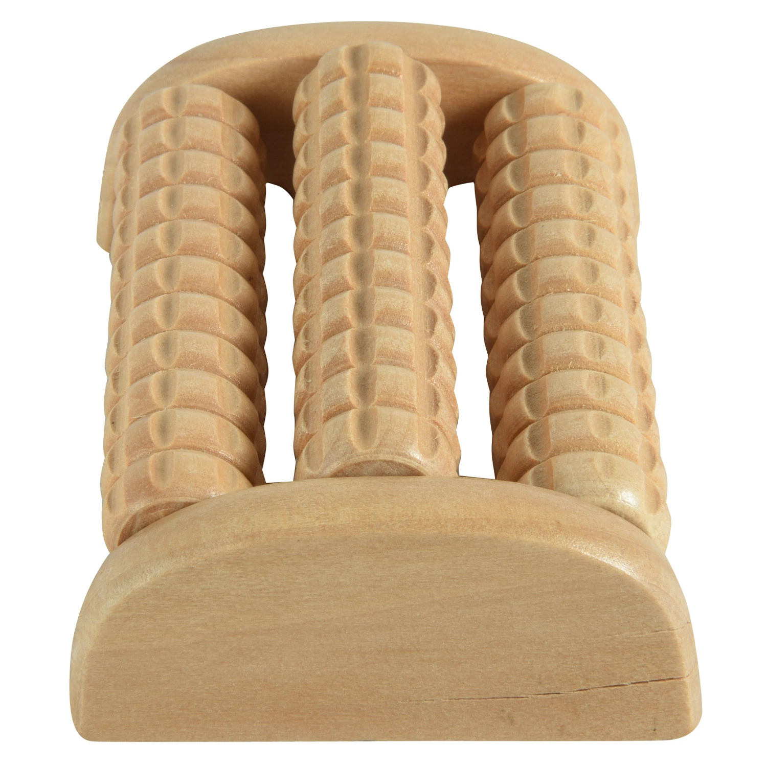 1 Row Wooden Foot Leg Massager Reflexology Roller Stress Useful Relief Massage