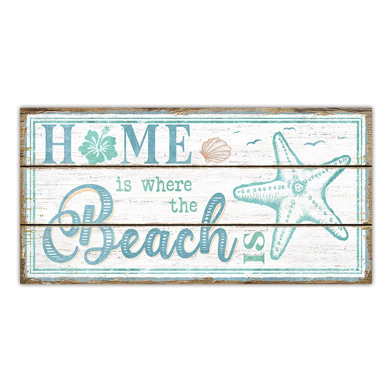 Home Decor MDF Beach Wall Wooden Hanging Decoration Art and Gift Crafts