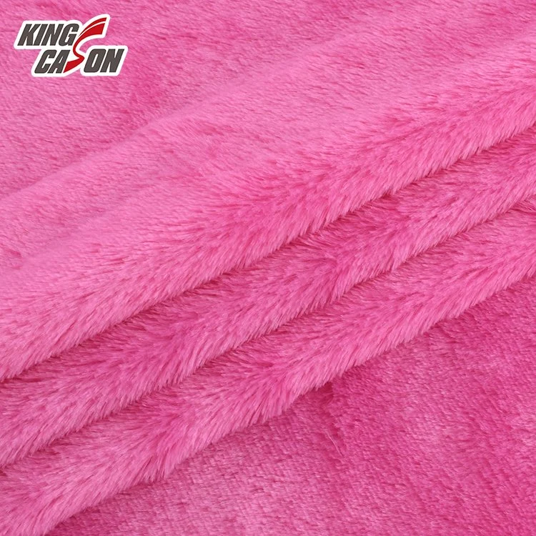 Kingcason 100% de 10 mm de polipropileno brillante brillante colorido de la felpa Vestido Rojo Verde Azul Faux Fur PV forro polar tejido de nido de juguetes