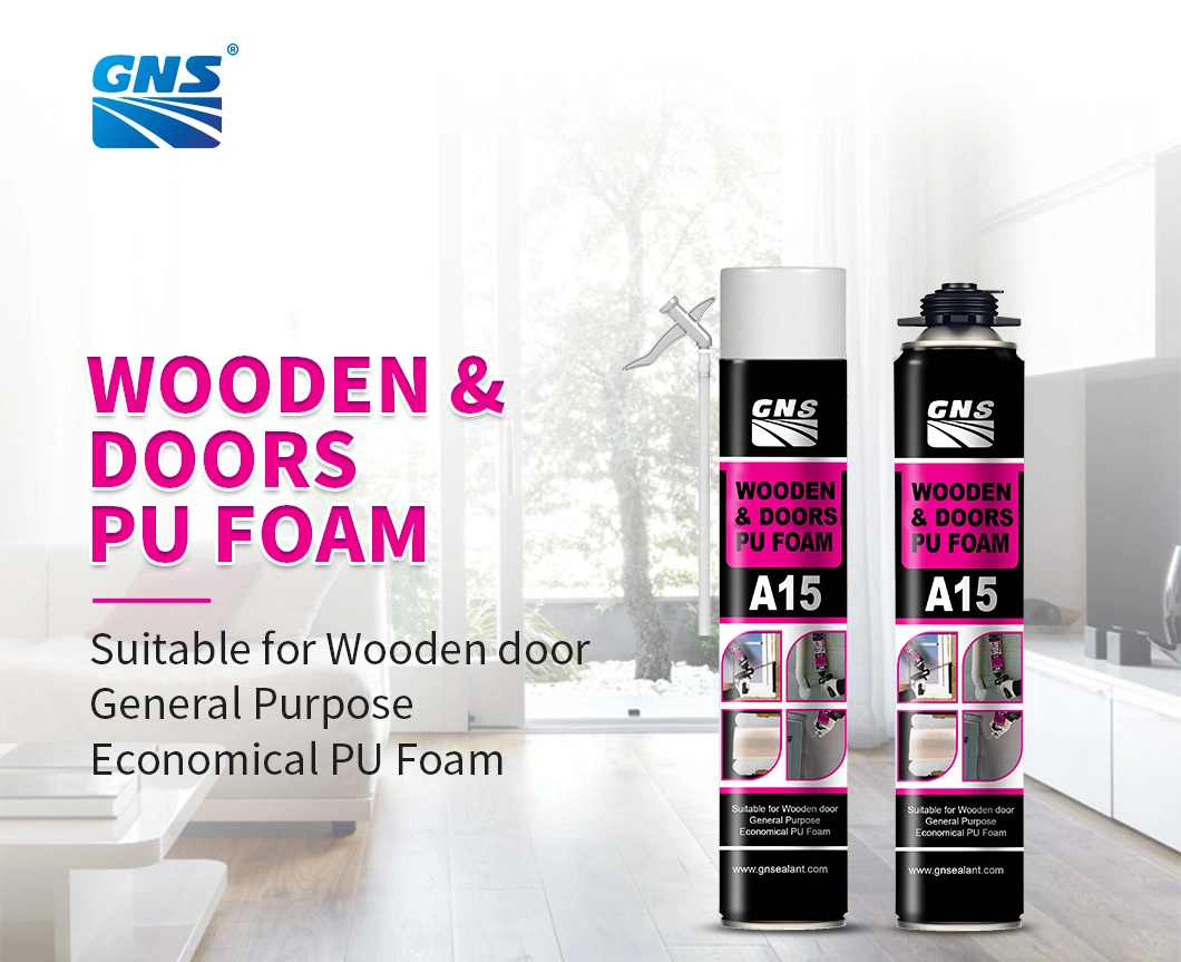 Single-Component Waterproof Polyurethane Expanding Spray PU Foam Sealant Adhesive