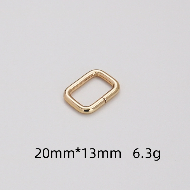Bag Webbing Adjustment Gold Bag Metal Decorative Square Buckle Case Hardware Iron Ring Buckle Fitting
