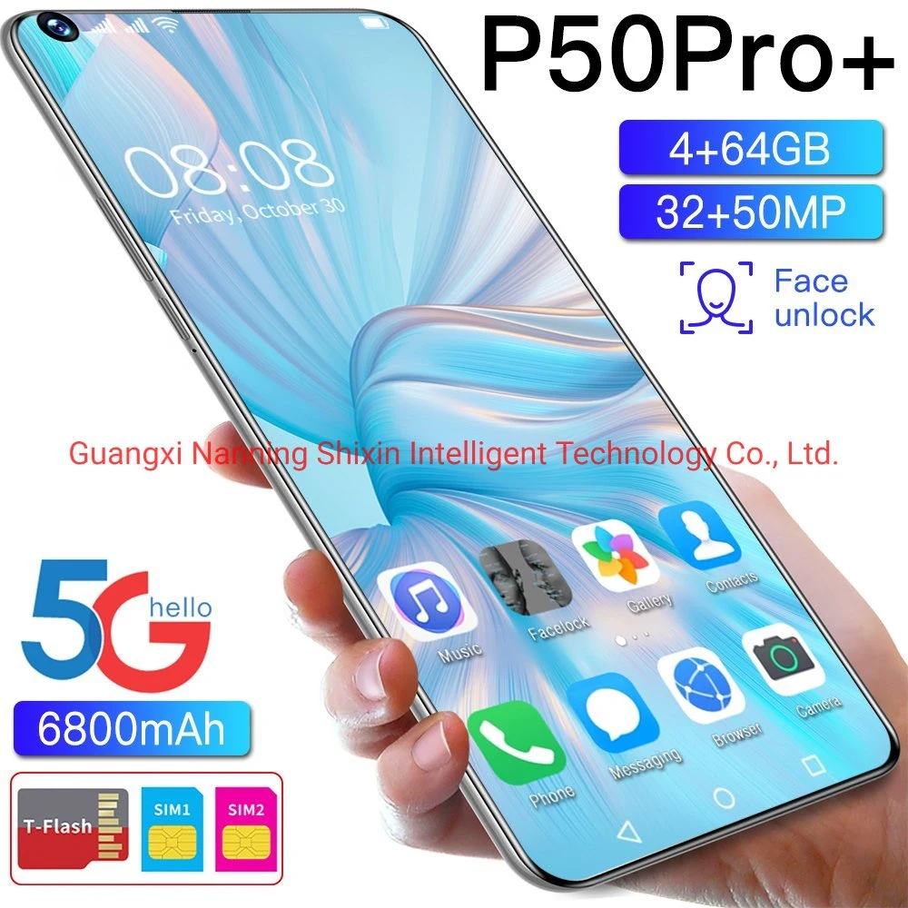 Hot Global Version P50PRO+ Android Smartphone P50PRO+ HD Large Screen 4+64GB Mobile Phones