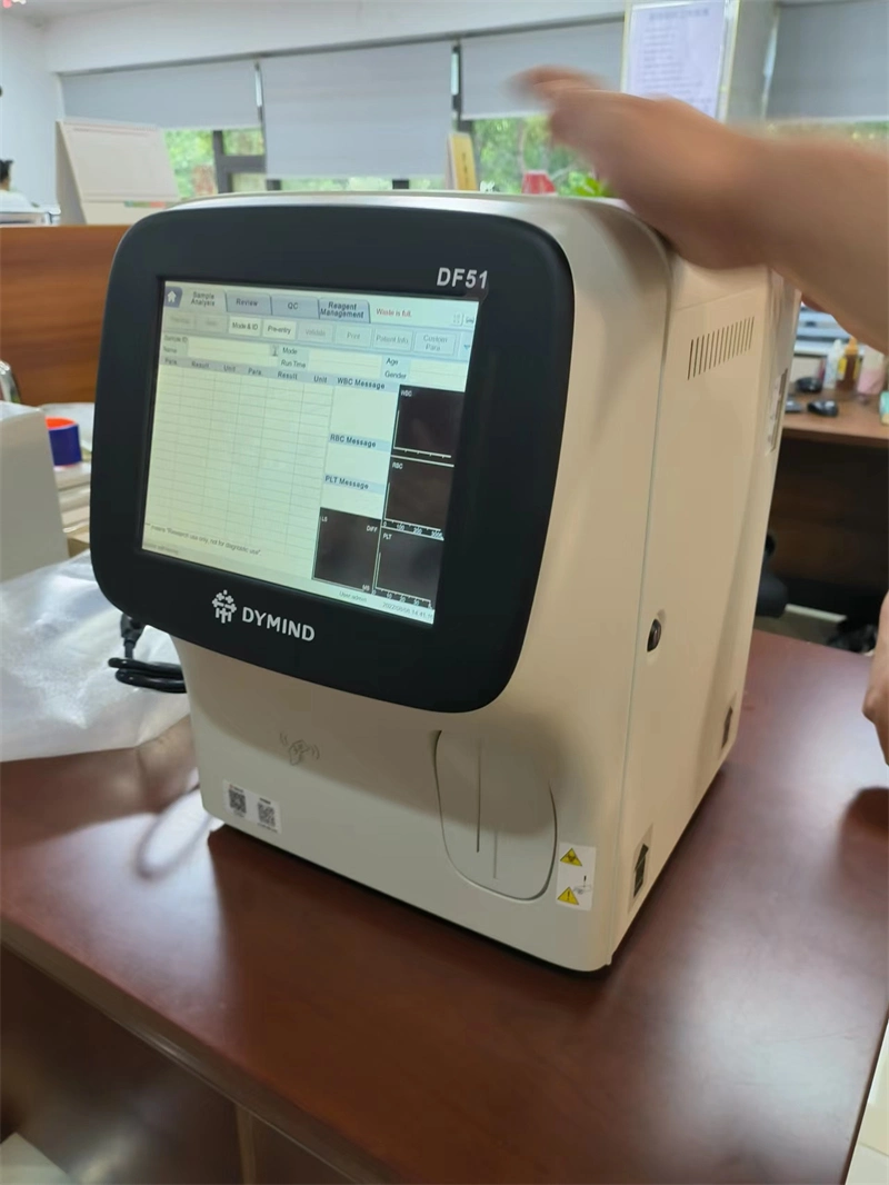 Auto Hematology Analyzer 5 جزء الدم اختبار آلة طبية CBC الماكينة