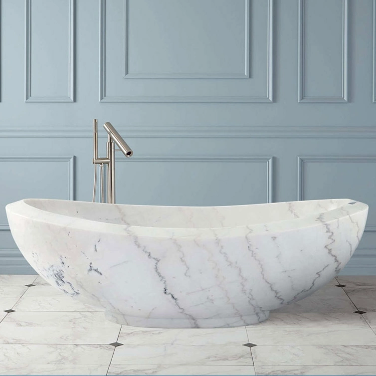 Banho Natural Stone Banheira Custom tubs flooring Oval Round Solid Marble Adult Walk em mármore Banheira