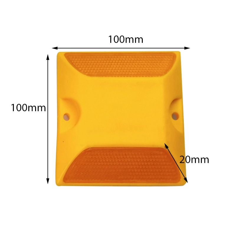 Traffic Safety Roadside Square Plastic Reflective Road Stud for Sale