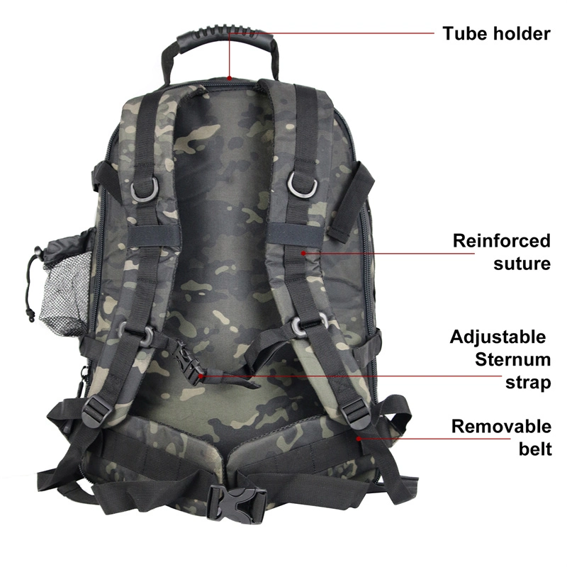 45L Camuflaje exterior Mochila táctica hombres/mujeres Mochila multiuso Ciclismo Senderismo Deportes 3p