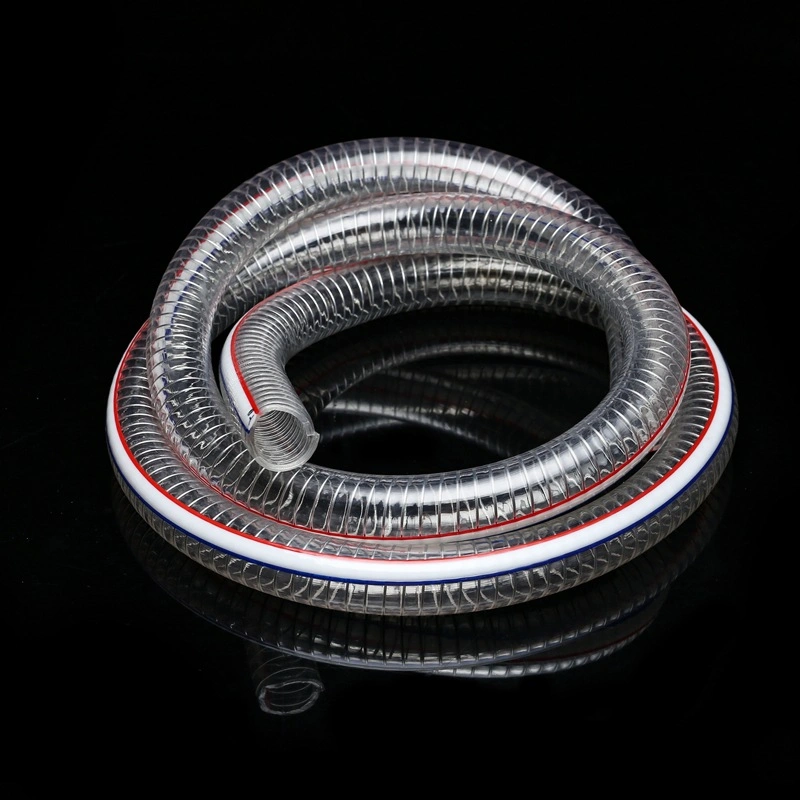Verschleißfeste chemische Korrosion Gaslieferung PVC Stahldraht Spirale Verstärkter Schlauch
