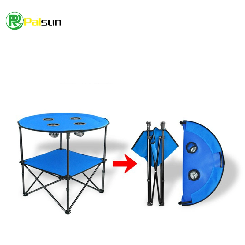 Hot Sale Outdoor Camping Table with Carry Bag Foldable Round Fabric Portable Barbecue Picnic Table