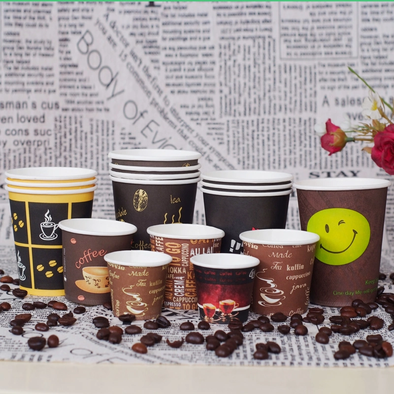 Paper Cups 2.5oz/3oz/4oz/5oz/6oz/7oz/8oz/9oz/12oz/16oz Capacity 65ml/90ml/110ml/170ml/200ml/250ml/280ml/400ml Small Coffee Cups 80%off