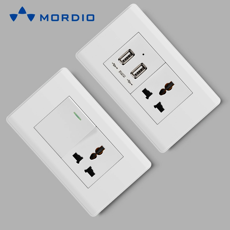 South American Switch Socket Telephone+Computer Socket N1.2 Series