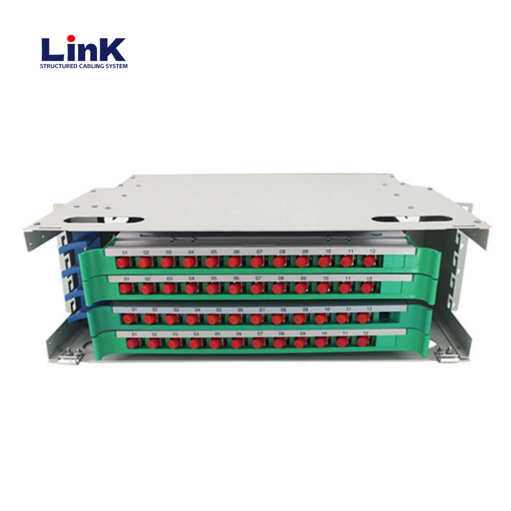 Painel de patch de fibra ODF de estrutura de distribuição de montagem em rack de 19" de alta qualidade