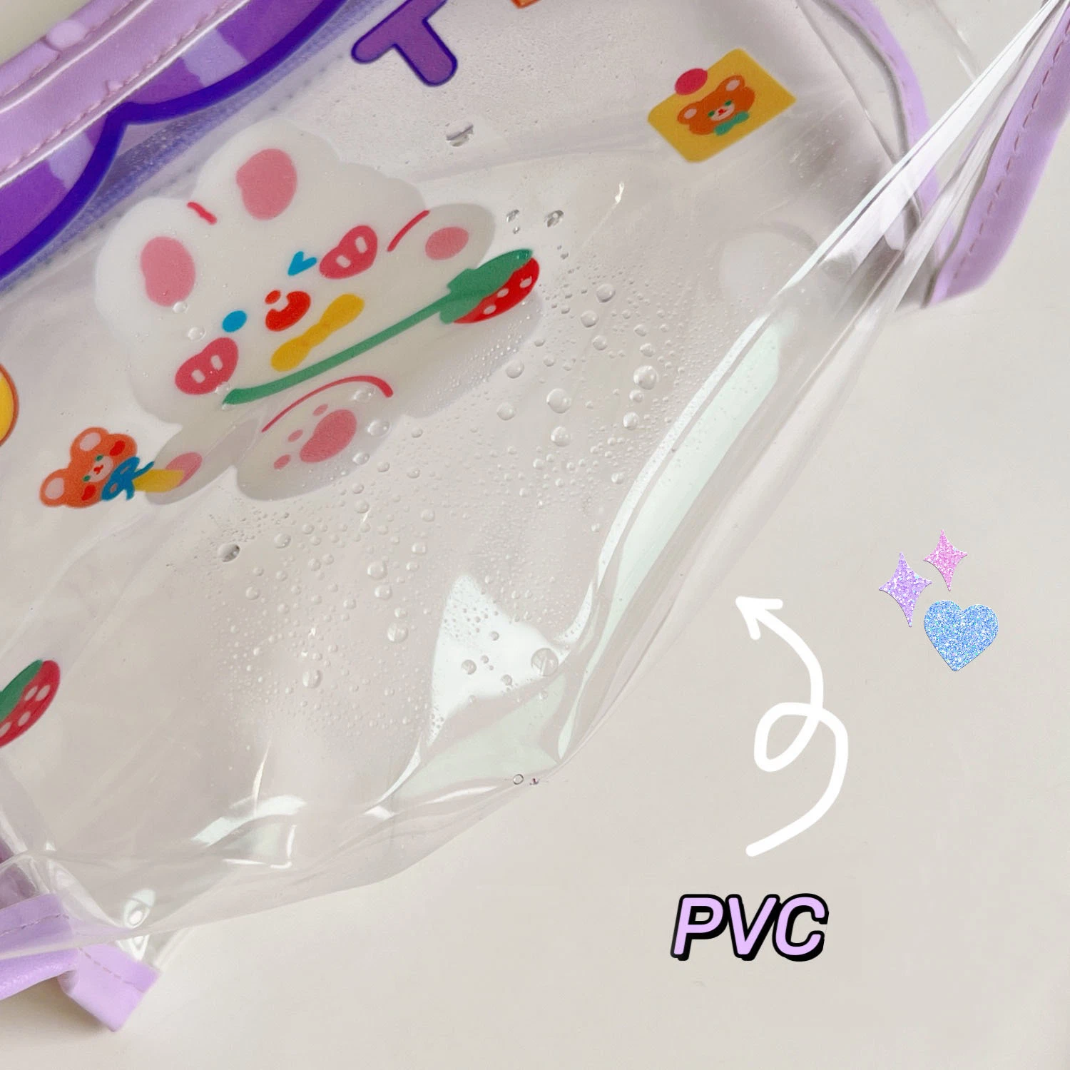 Cute Cartoon Animal Jelly Purse Makeup Bag PVC Clear Zipper Coin Purse
