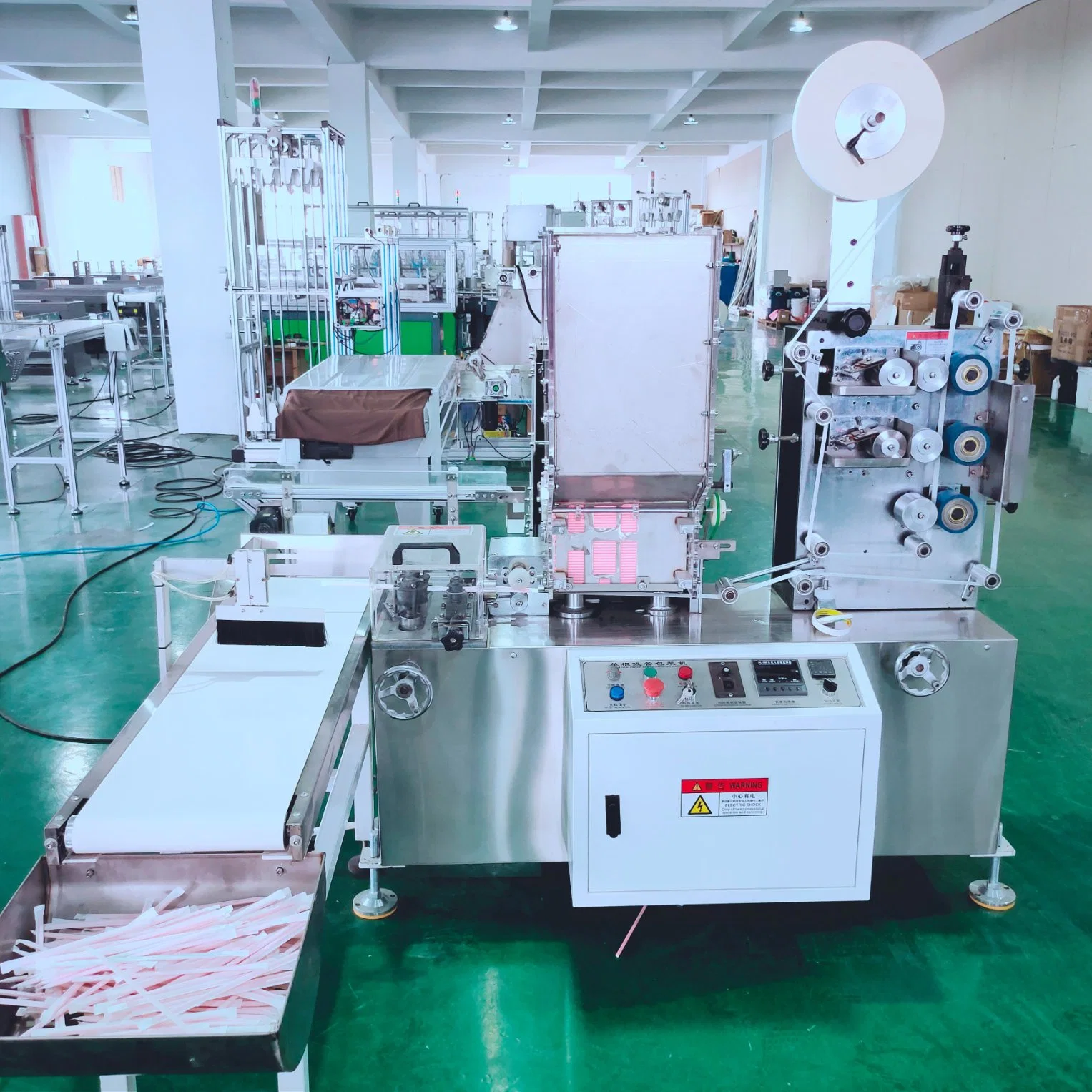 Hot Sale Disposable 3 Side Sealing Plastic Straw Paper Straw Packaging Machine