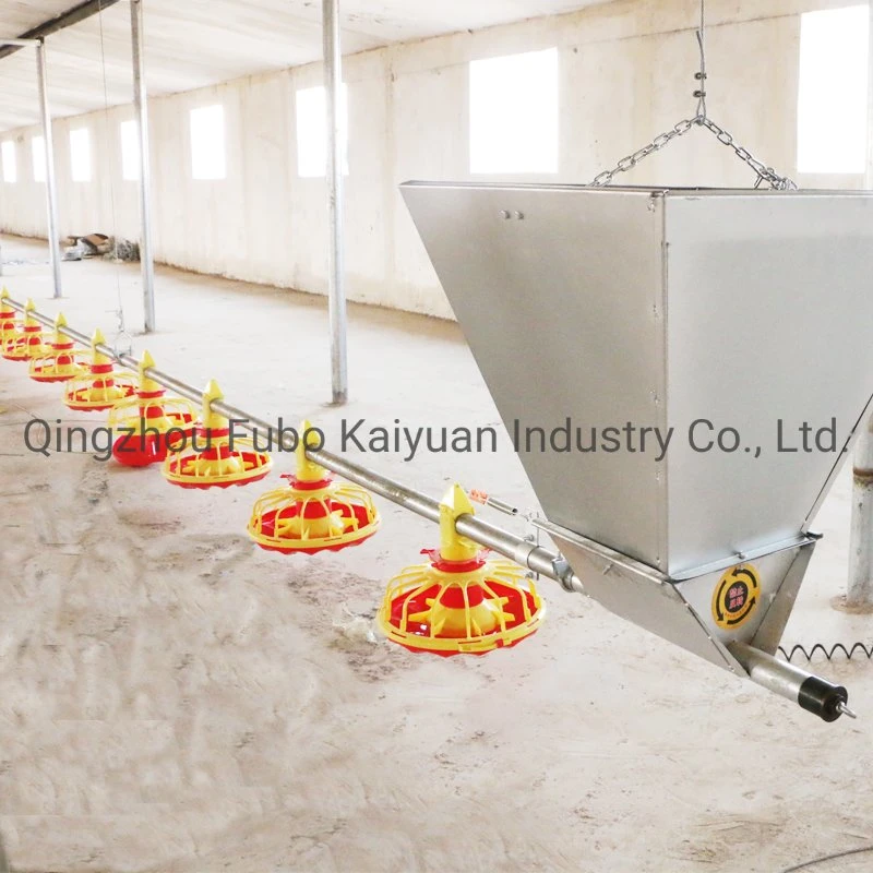 Poultry Farming Flooring Raising System for Broiler with Automatic Feeding Pan Line