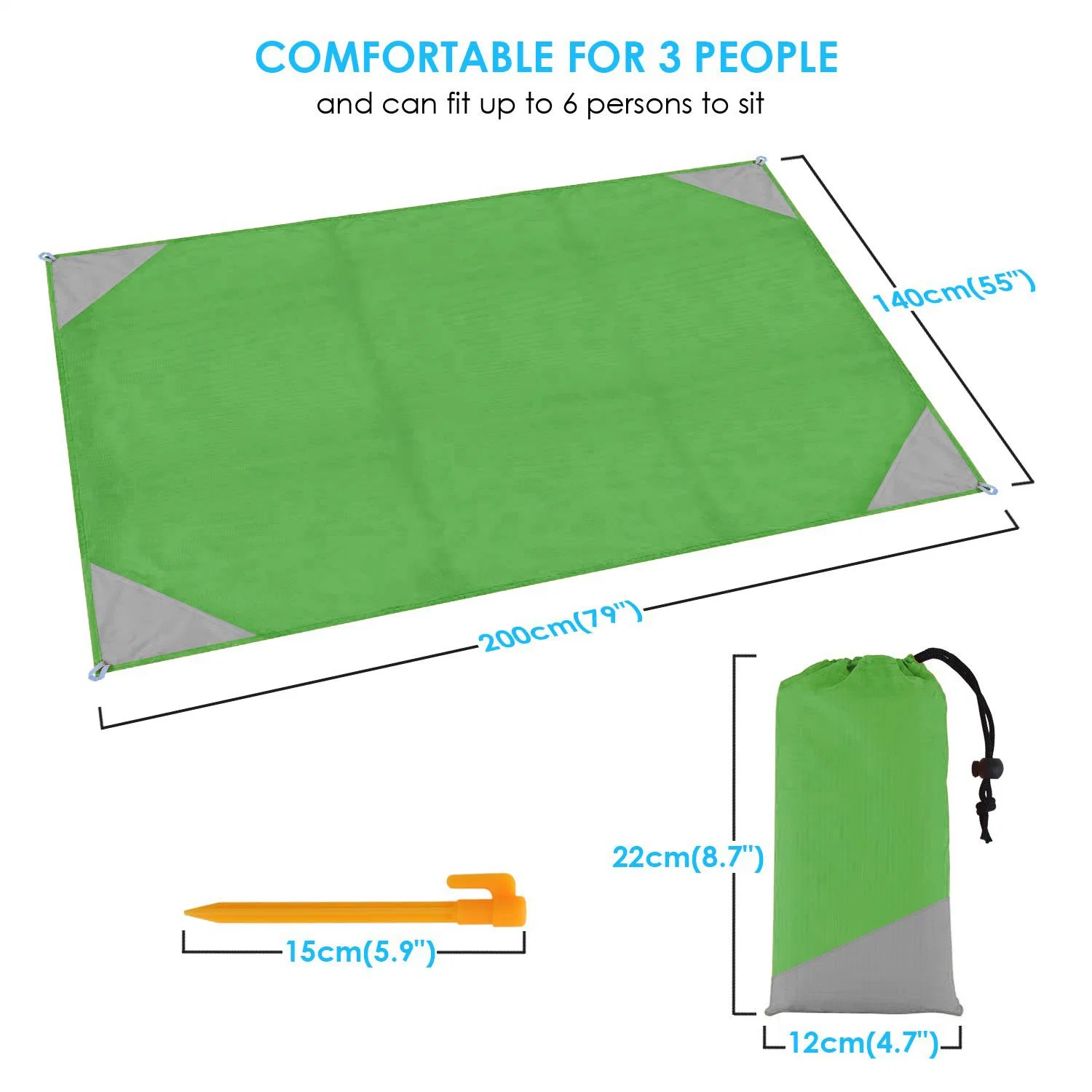 Popular Products Waterproof Beach Blanket Outdoor Custom Sand Free Mat