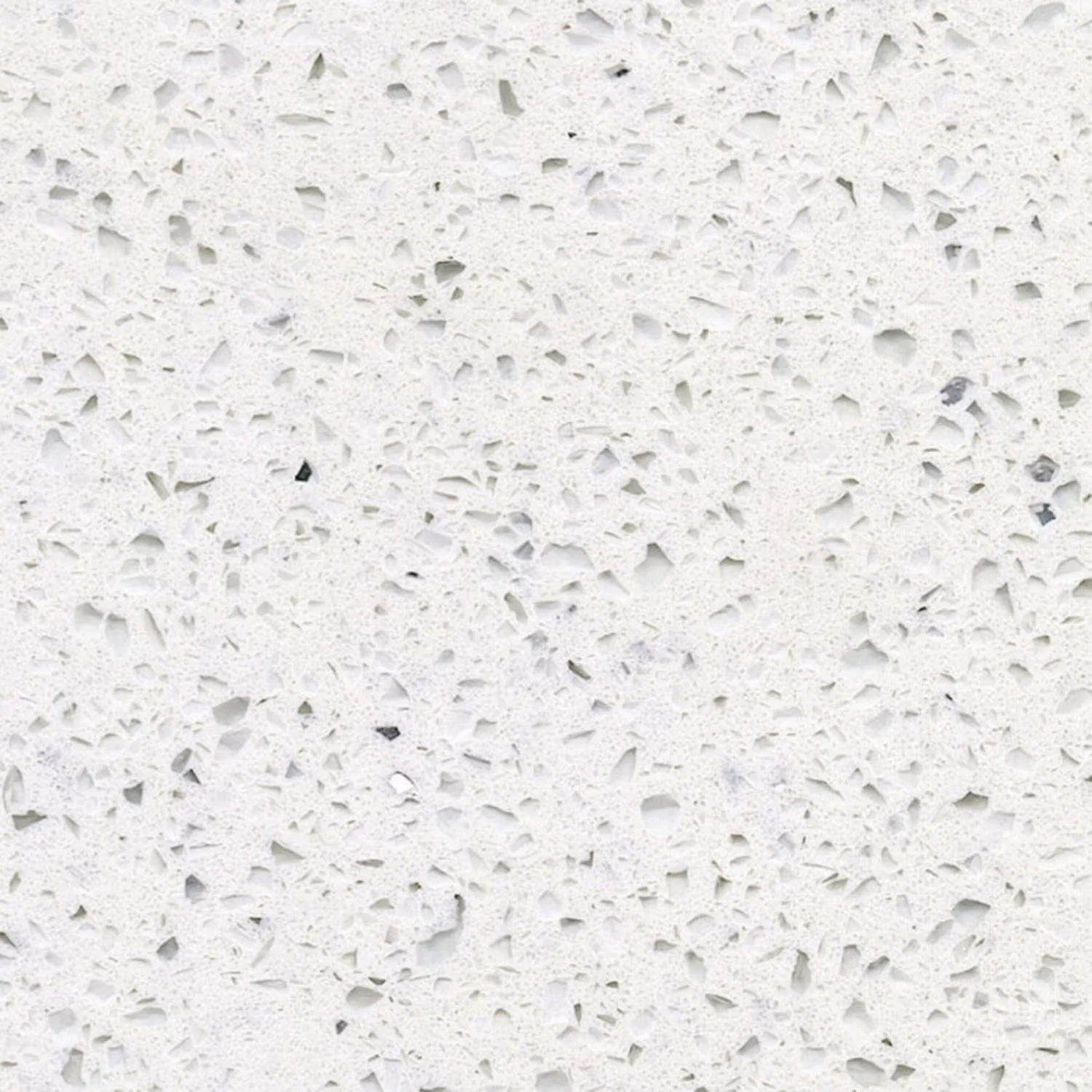 Solid Surface Prefab Engineered Stone Countertops Crystal Sparkling White Quartz