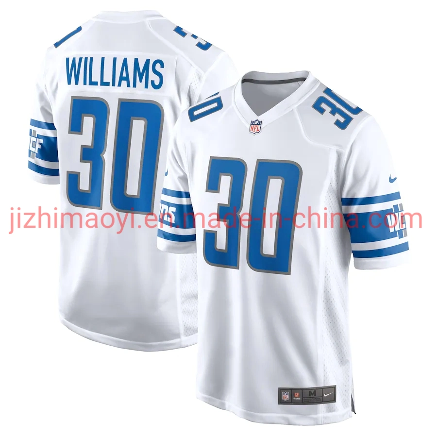 Wholesale/Supplier 2022 Men's Detroit-Lions Jamaal Williams Ni-Ke White Player Game Jersey Football Shirt