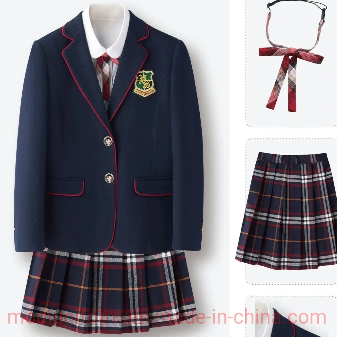 Vestuário de jardim de infância para criança usar vestuário de desporto para rapaz e rapariga Equipamento escolar de vestuário de ensino para rapariga uniforme de Sexy