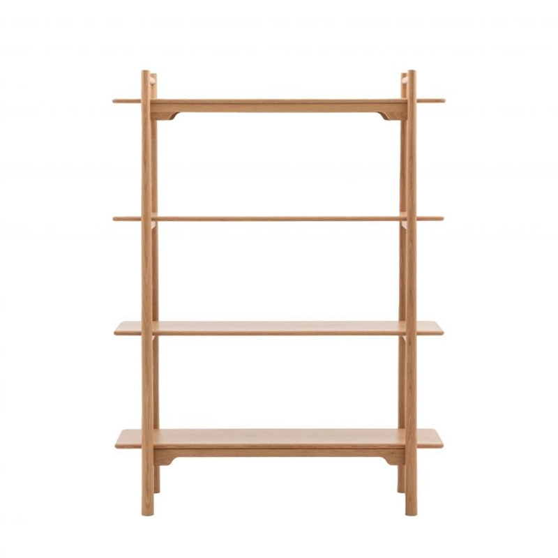 4-Tiers Natural Solid Oak estante de madera, pared Flower Plant Stand Rack, esquina Bookcase Organizer estante para Living Room, Home Office, Cocina