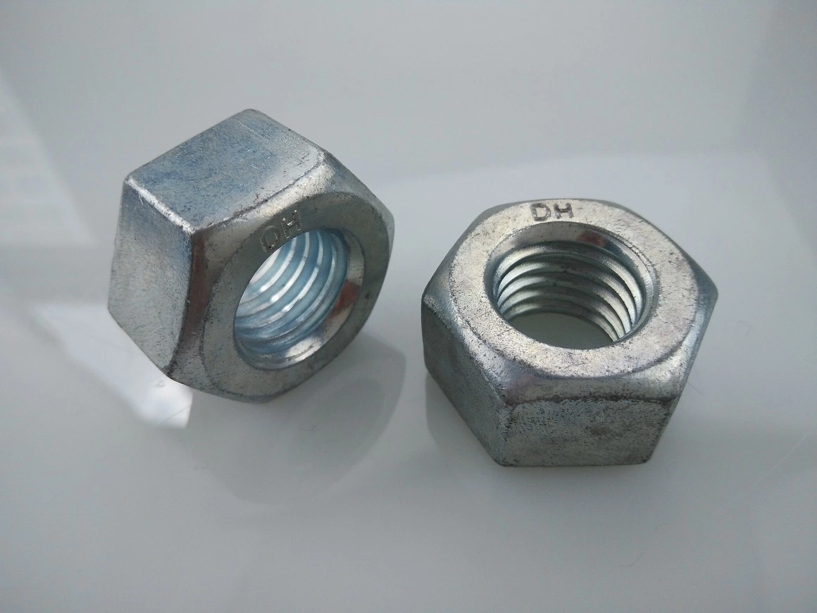 Hexagonal Head High Strength Nuts ASTM A563 Dh Zinc Plated