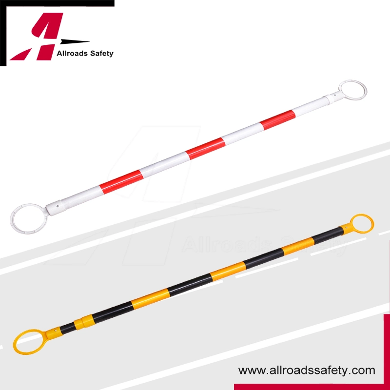 Barrera ampliable negro y amarillo de la barra de Cono de tráfico y estacionamiento seguridad