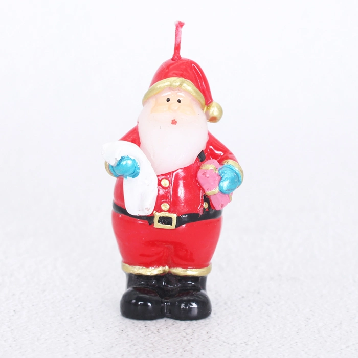 China Import Items Decor Christmas Santa Claus Holding Gifts Candles