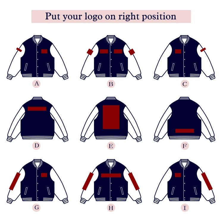 New OEM Custom Colorful Long Sleeve Embroidery Wholesale/Supplier Varsity Jacket