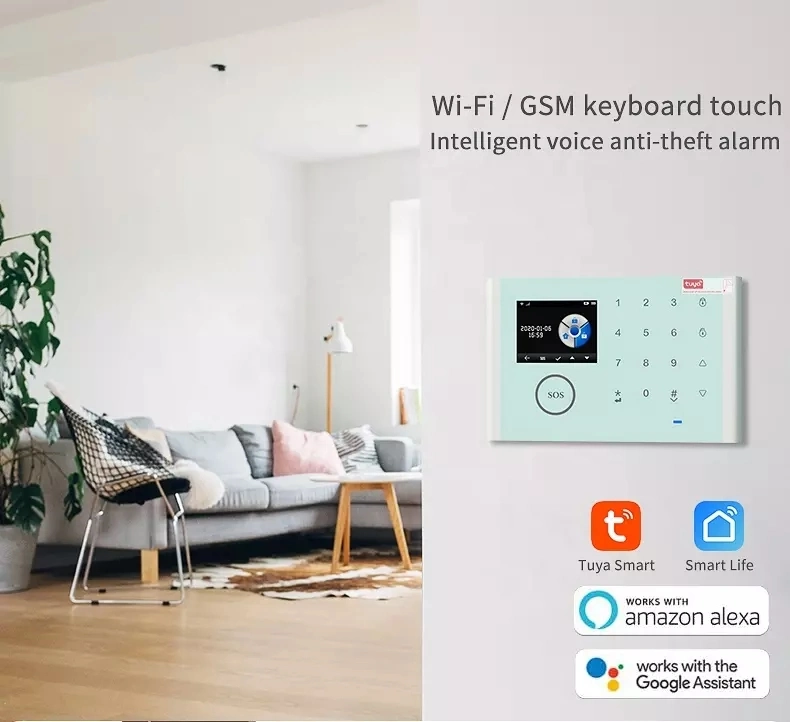 New Tuya WiFi GSM Home Security Alarm System Kits with PIR Motion Sensor Door Sensor