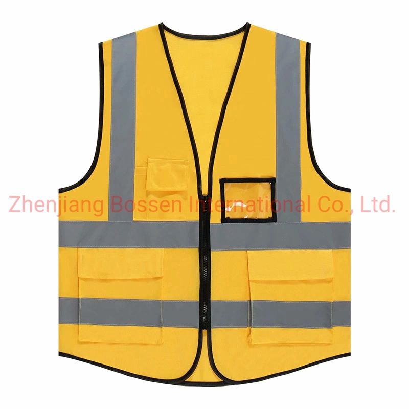 Original Factory OEM Custom Logo Printed Reflective Hi Vis Security Safety Vest