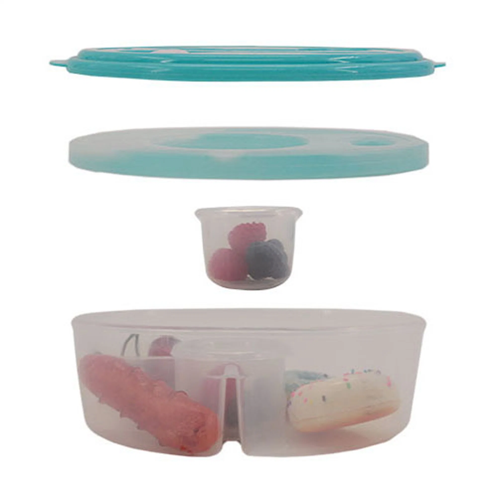 Large Bento-Style Leakproof with 4 Compartments Food Storage Bento Box Kids Lunch Box