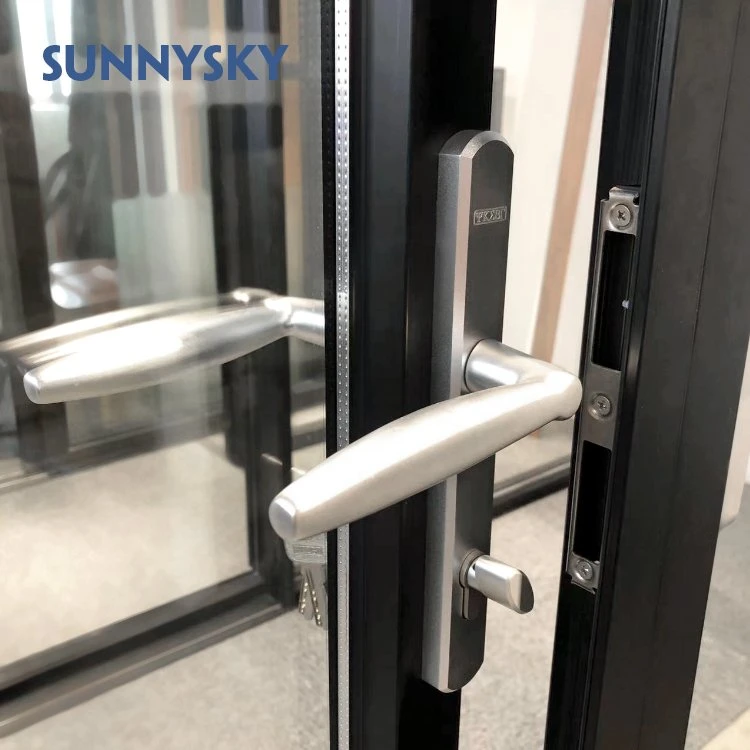 Aluminum Side Bi Folding Security Door with Insulated