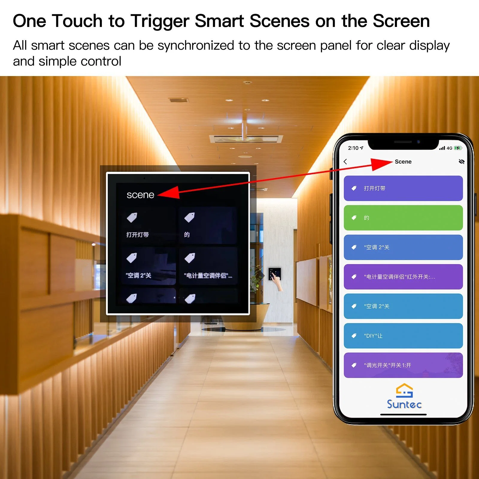 Panel de control del controlador de pantalla táctil WiFi integrado el sistema eléctrico de control remoto