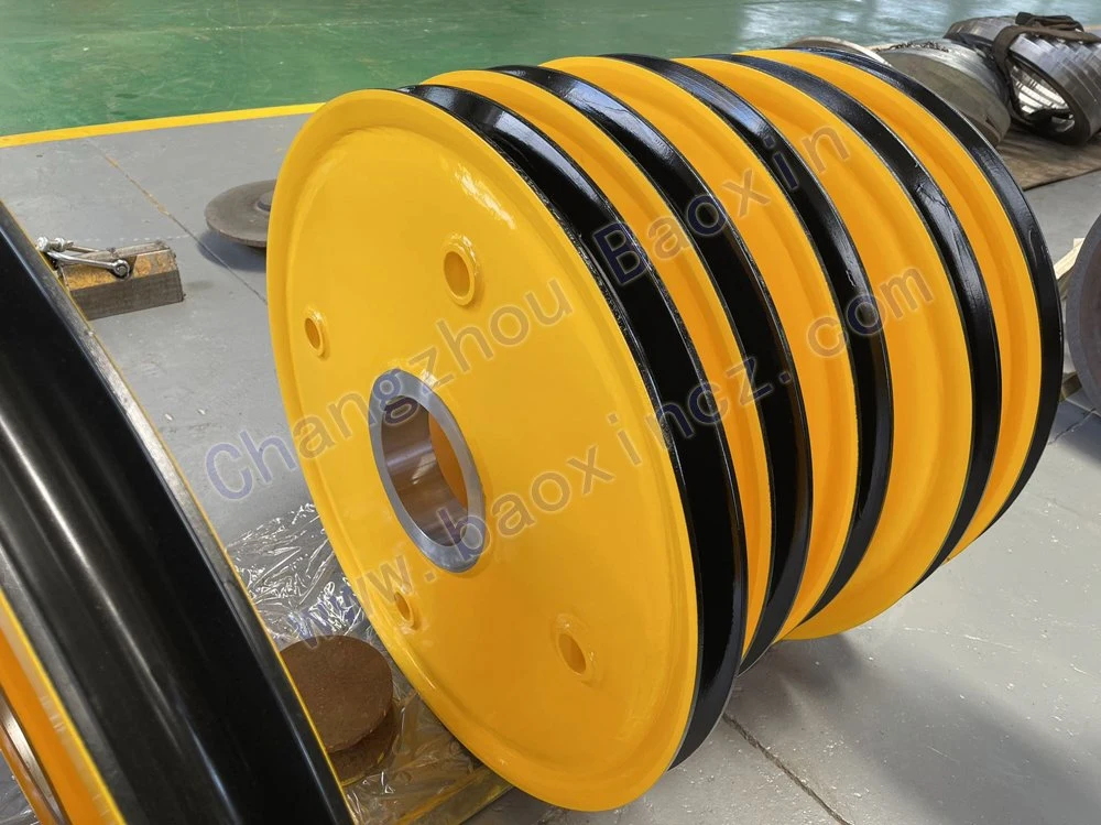 Standardized Steel Cable Cast Iron Ring Forging Crane Pulley for Crane Equipment, Port Equipment