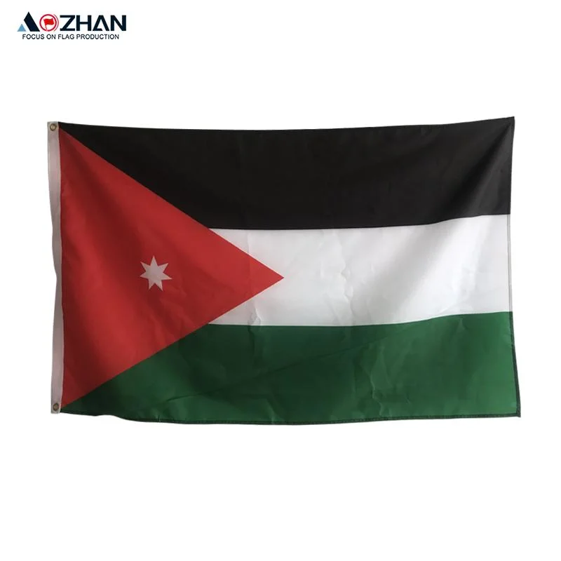 La vente en gros pays de la Jordanie fan de football drapeau de la nation pour prix d'usine