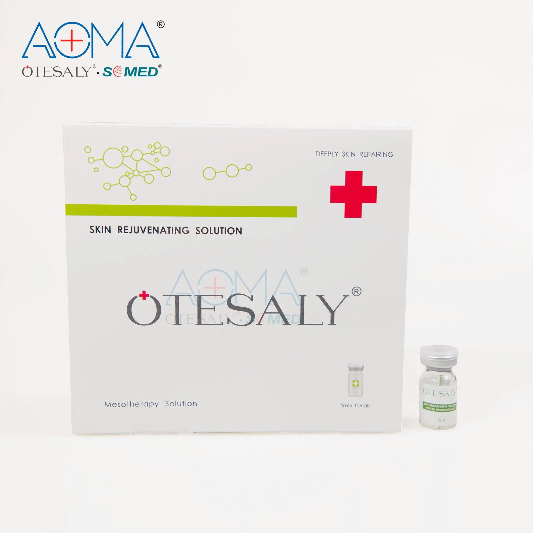 Otesaly Großhandel 5ml 10 Fläschchen Mesotherapie Hautverjüngung mit 3% Ha Hautpflege Anti Aging Feine Linien Meso Lösung