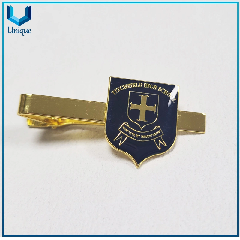 Custom Logo Design School Metal Tie Pin, Jamaica Gold Metal Enamel Souvenir Metal Tie Bar with Epoxy